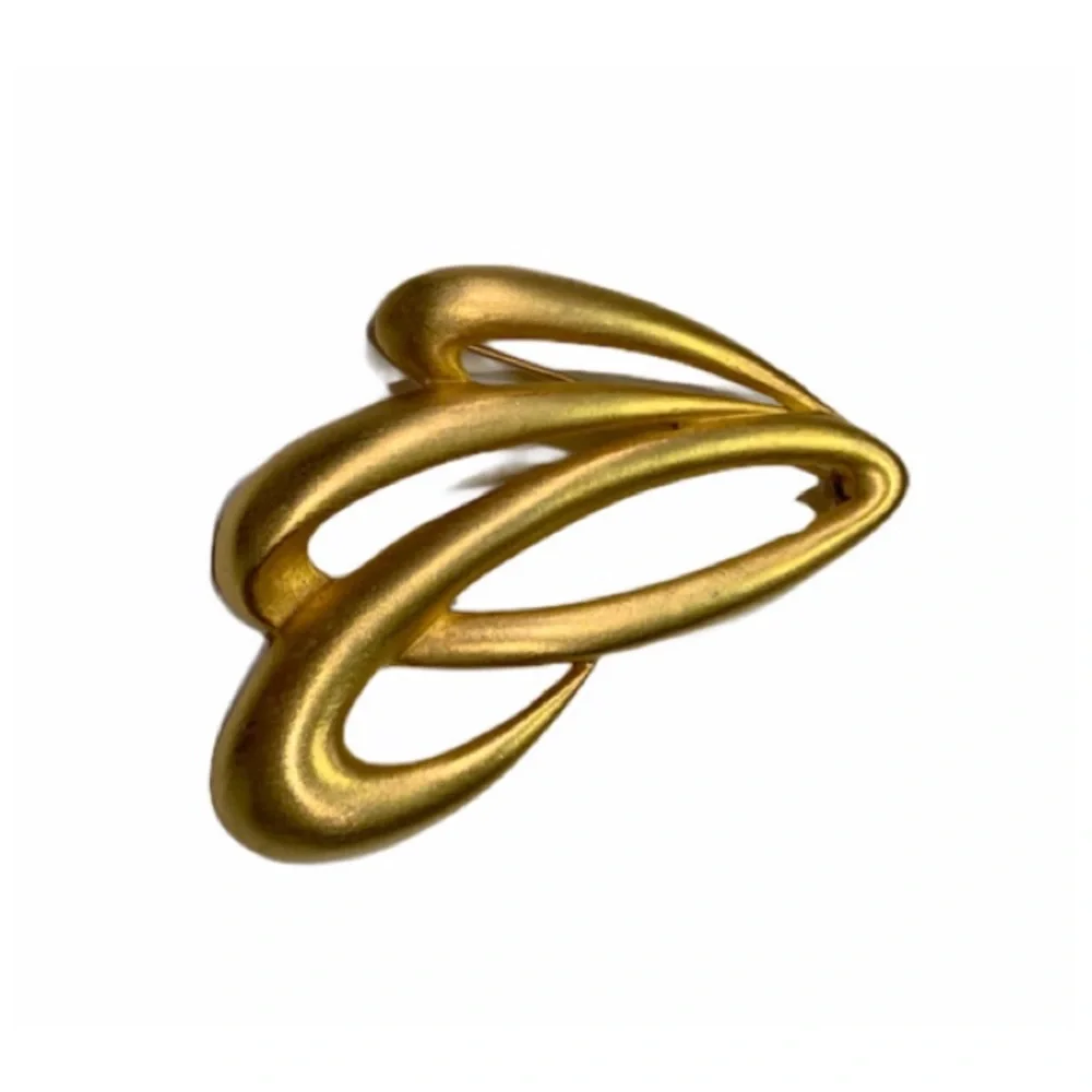 Vintage Brooch Collectible Mate Gold-tone Coiled Brooch